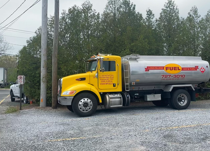 a LI Ice and Fuel truck